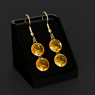 AP Citrine Dangle Earring