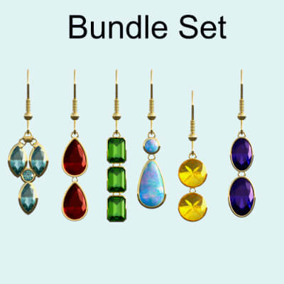 AP Gemstone Earrings Bundle Set