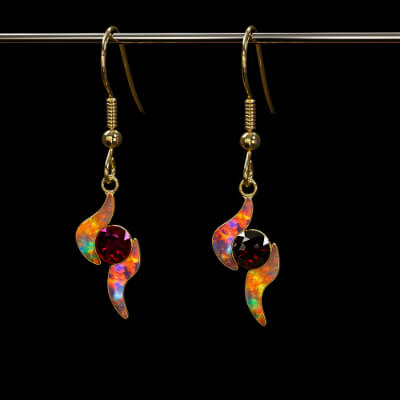 Daz3D Fire of Life Earrings for Genesis 8 and 9 Female