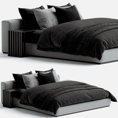 Flexform Groundpiece Bed Designer Antonio Citterio - 3D Model by Admiral21