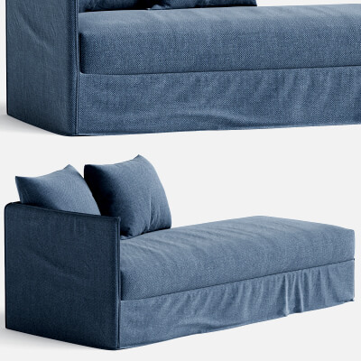 Meridiani Fox Meridienne Sofa Bed - 3D Model by Admiral21