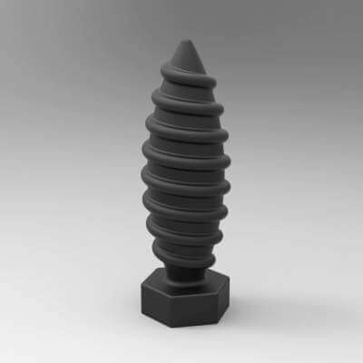 Anal Plug Version 4 - 3D Model by AdultPrint