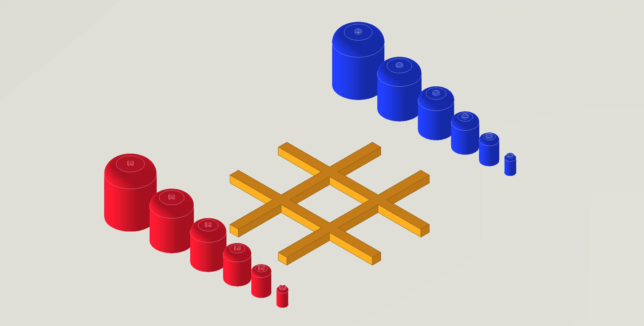 Tic-Tac-Toe 3D Model by Adyleon