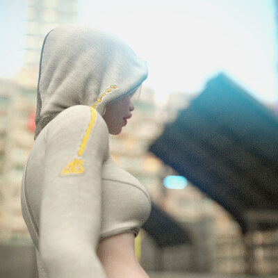 Decibel Hoodie Hood Up Style