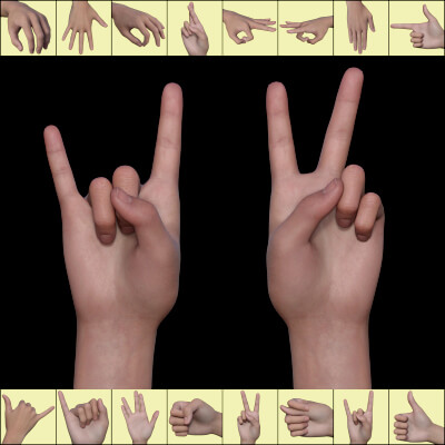 Aesli Hand Poses for Genesis 9