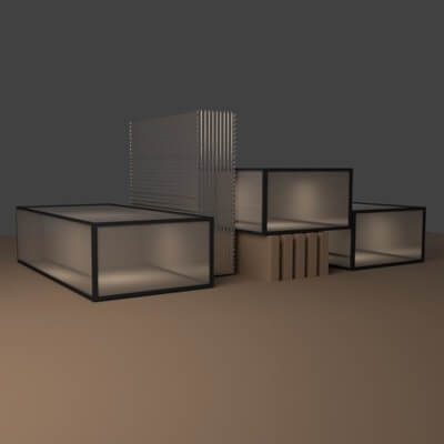 Gallery Design Model Modern Art Gallery - 3D Model by Afterburner