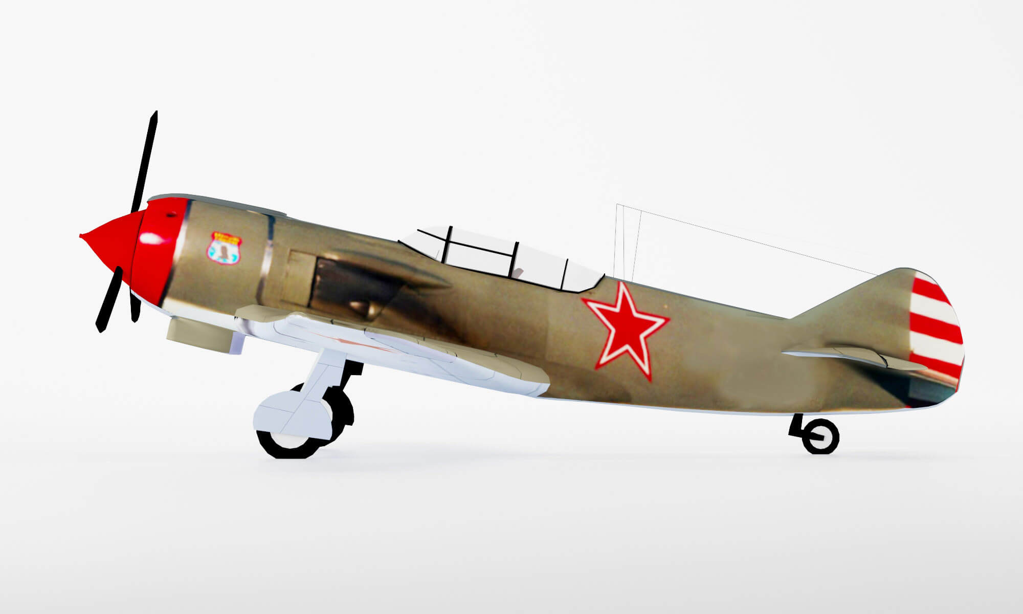 Airplane La5 3D Model by Agent2000
