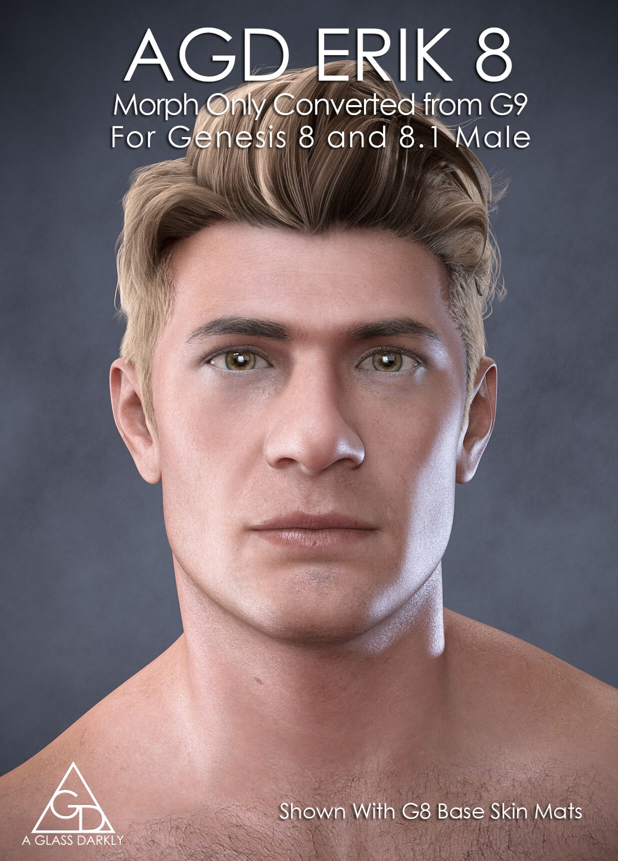 AGD Erik Character Morph for G8M & G8.1M - Free Daz Content by aglassdarkly