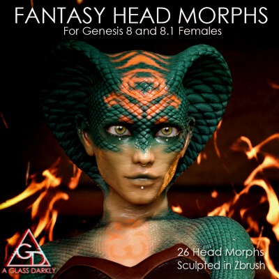 AGD Fantasy Head Morphs for Genesis 8 Female
