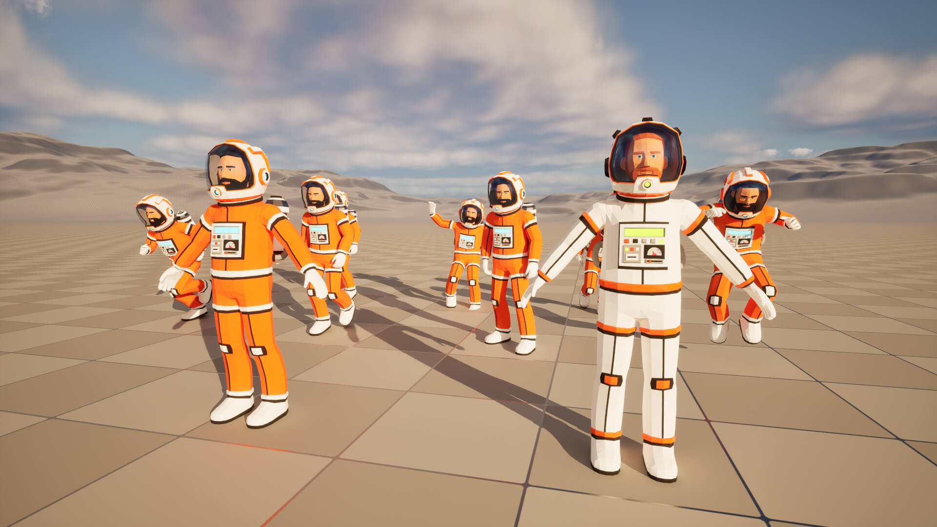 Astronaut in Spacesuit Low Poly Stylized - 3D Model by Agor2012
