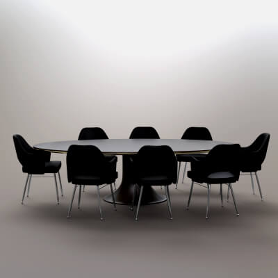 Ah3D Dining Table and Chair 03