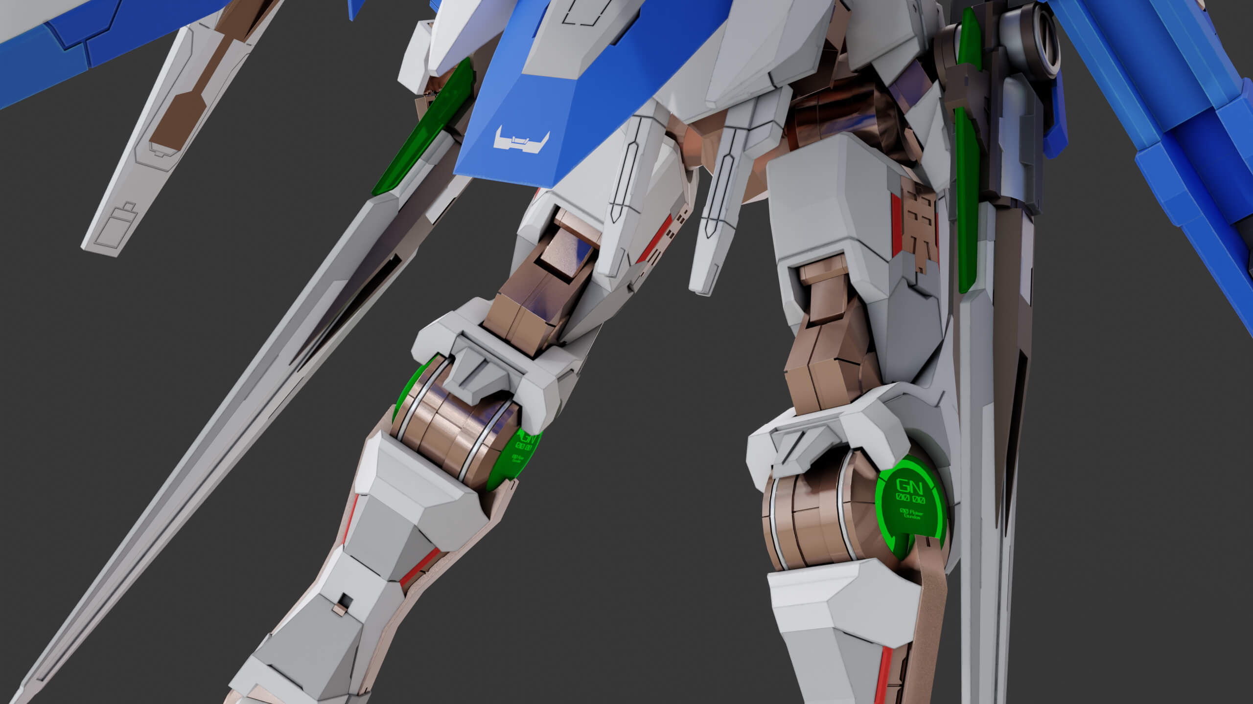 00 Raiser Gundam - Rigged 3D Model by Akbar_Indra