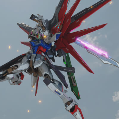 Mecha Destidom Gundam Rigged