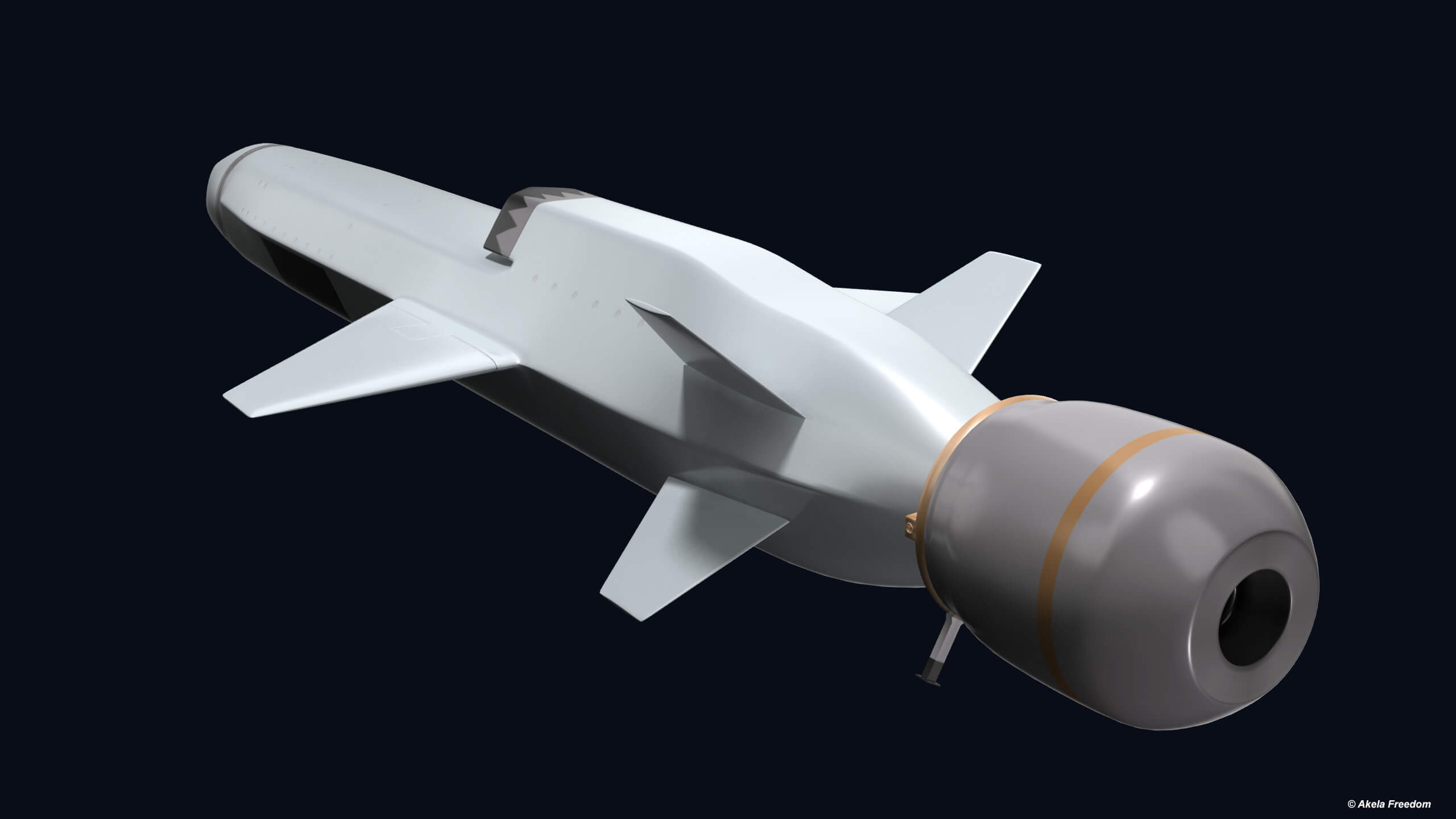 Naval Strike Missile 3D Model by Akela Freedom