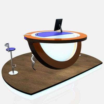 Virtual TV Studio Podium Desk