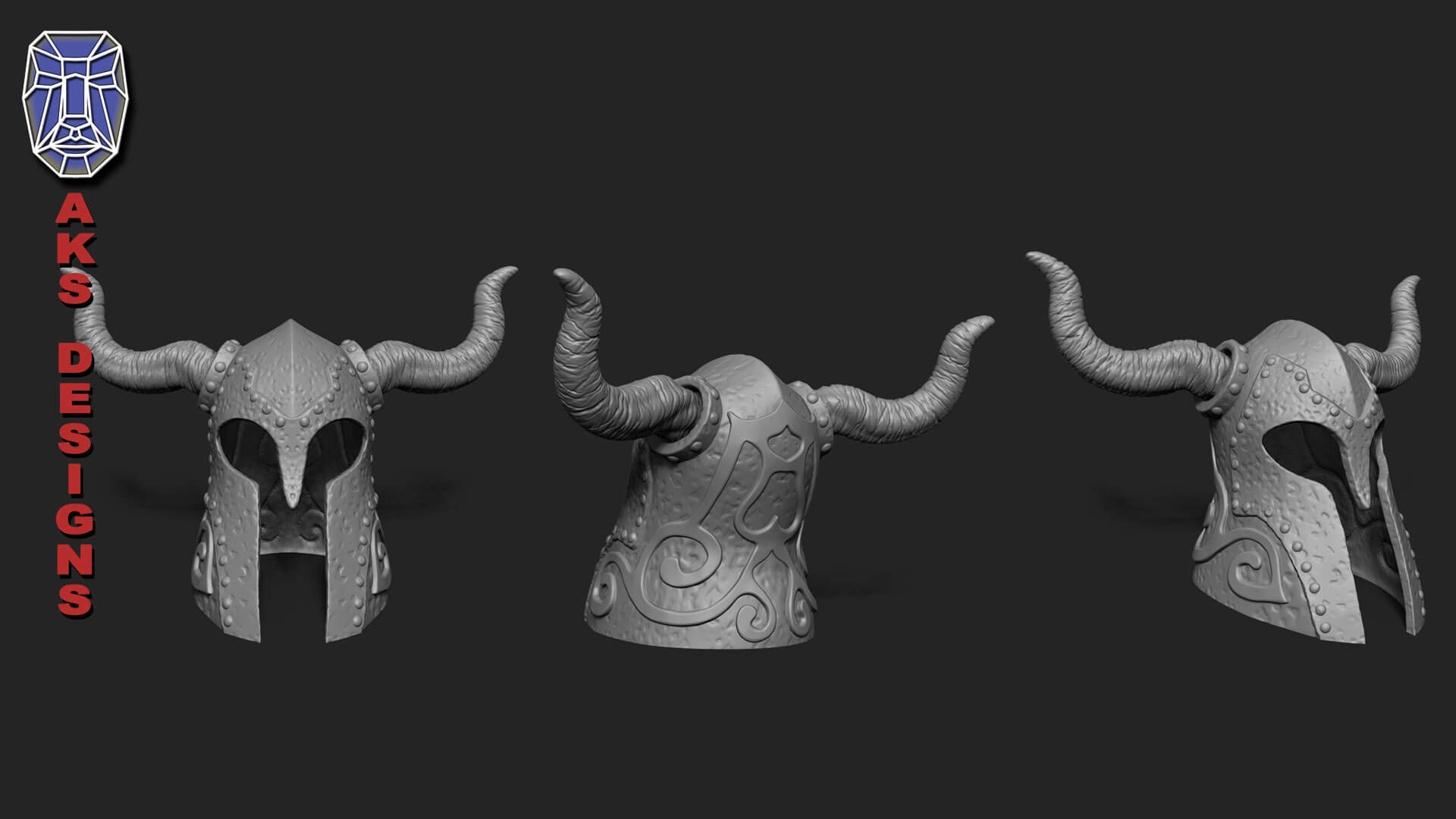 Skyrim Helmet Home Decoration - 3D Model by AKS designs