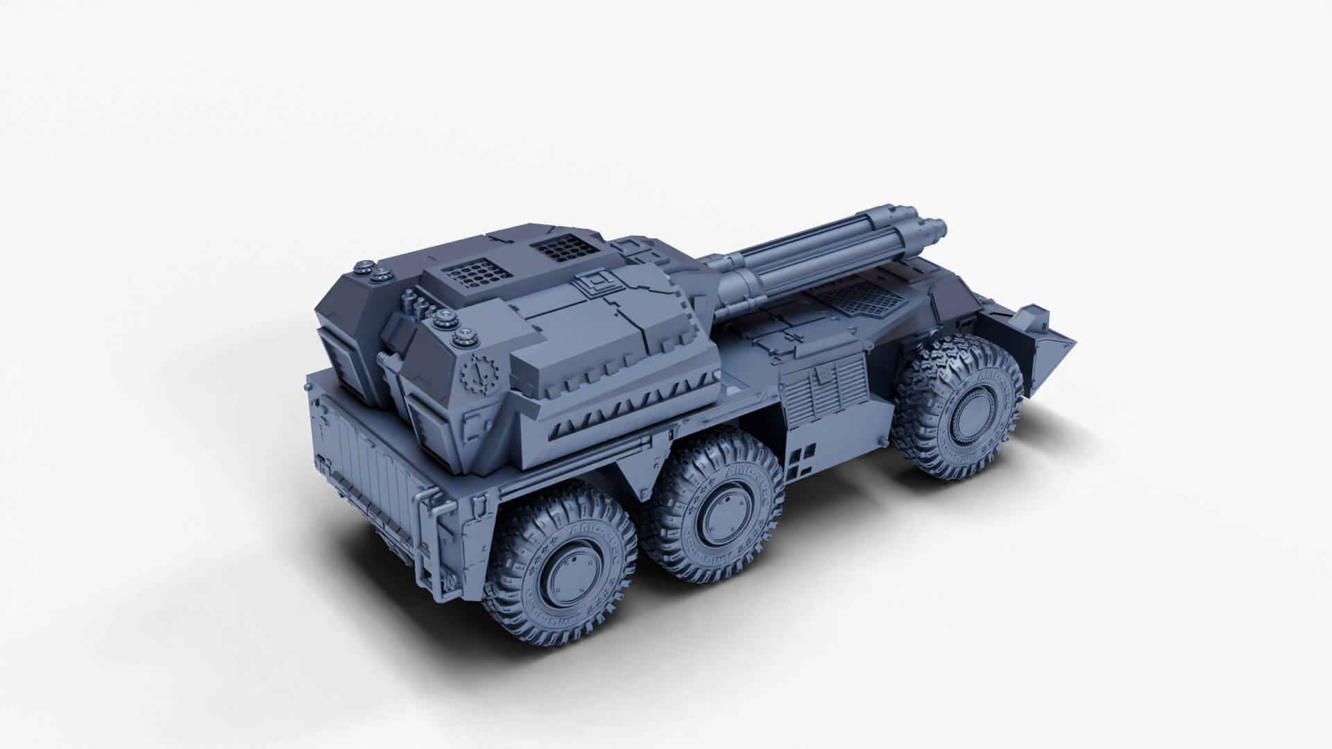 Tank Gun Turret 4 Variants - 3D Model by Aksana3D