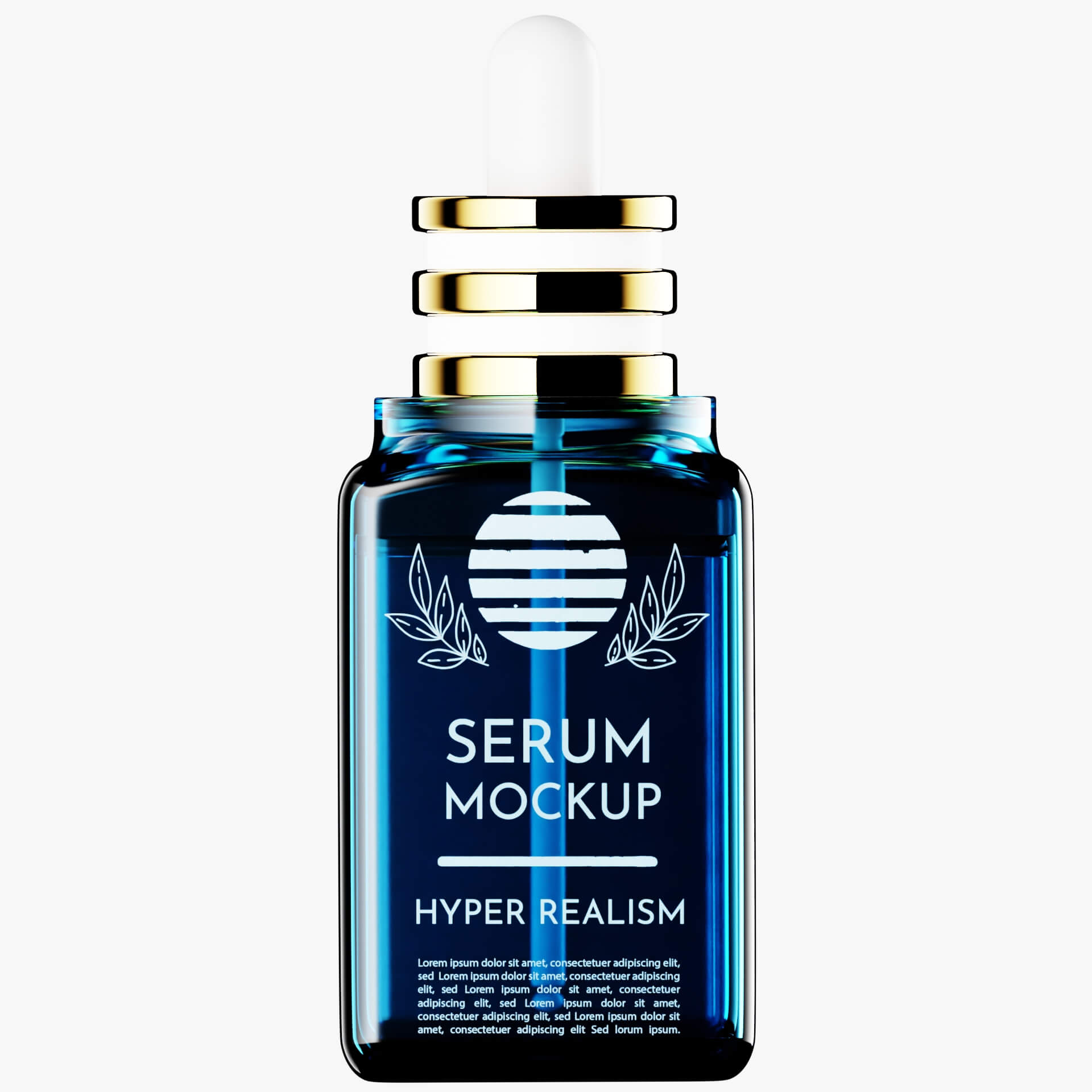 Serum Bottle Template Packed Blender File 3D Model by AlaaEddineZair