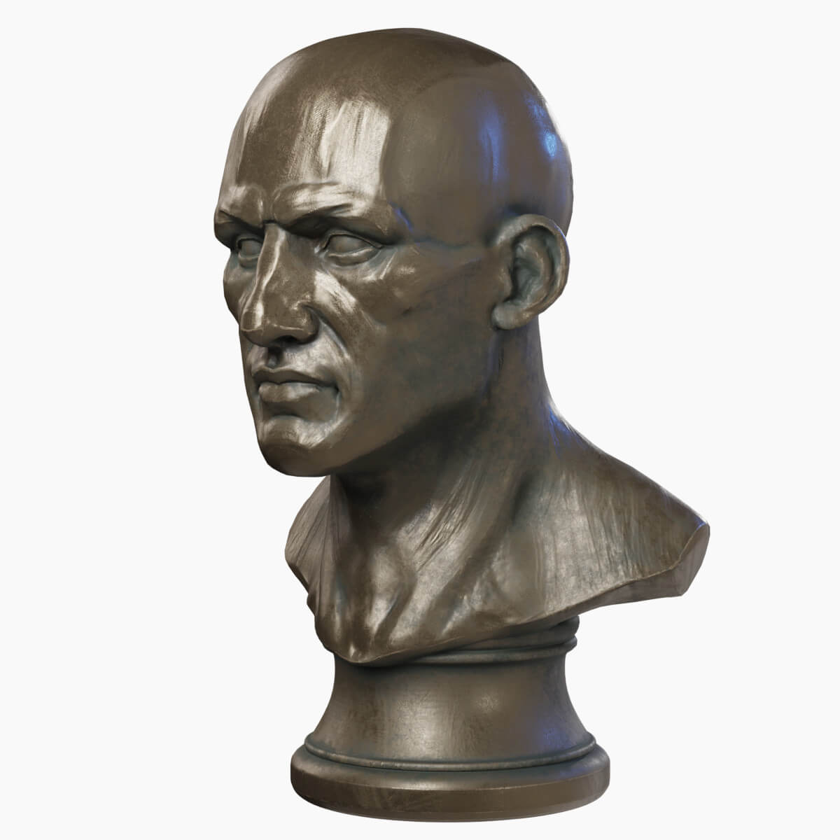 Male Bust Statue - 3D Model by alba