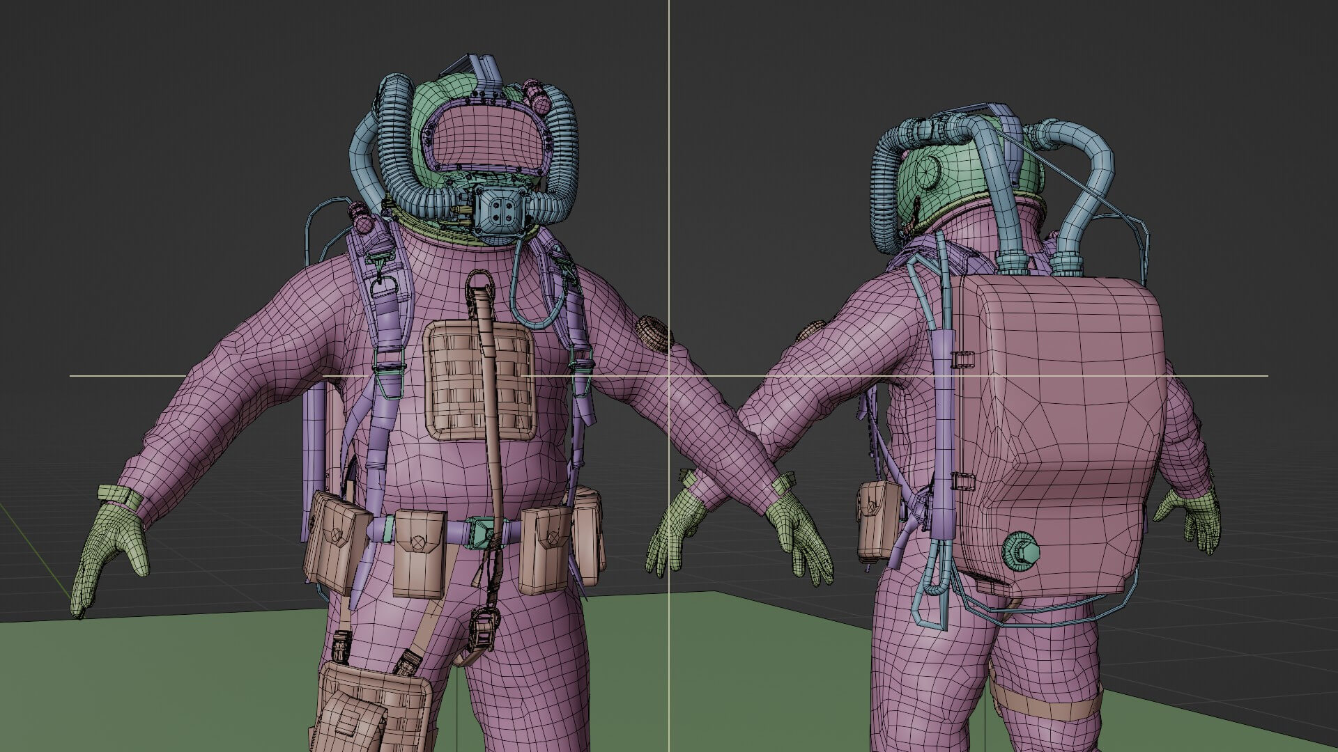 Modern Deep Sea Diving Suit 3D Model by Albin