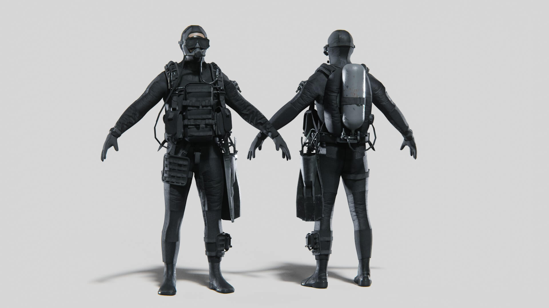 Soldier Diver Suit 3D Model by Albin