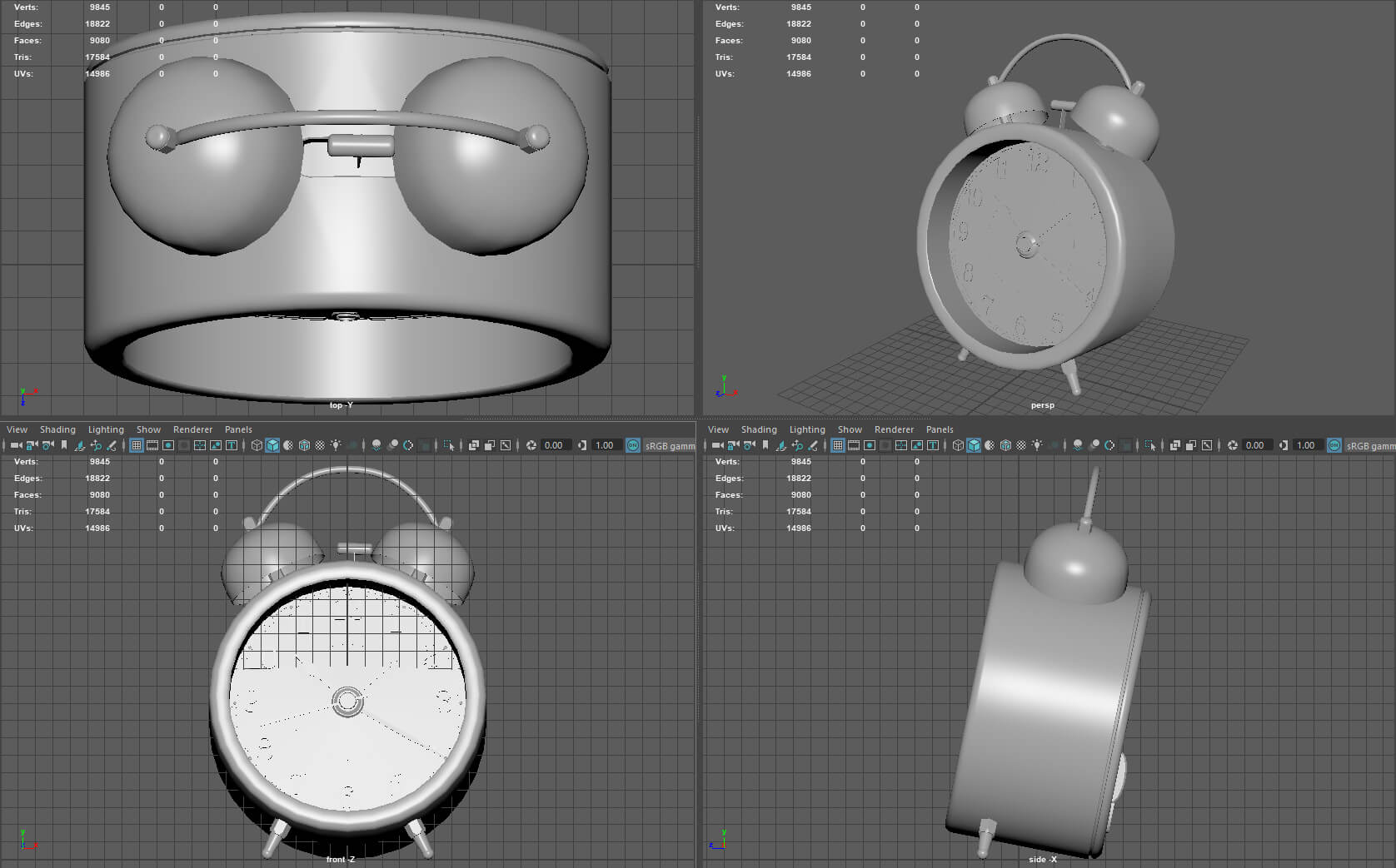 Analog Alarm Clock 3D Model by alenfsl