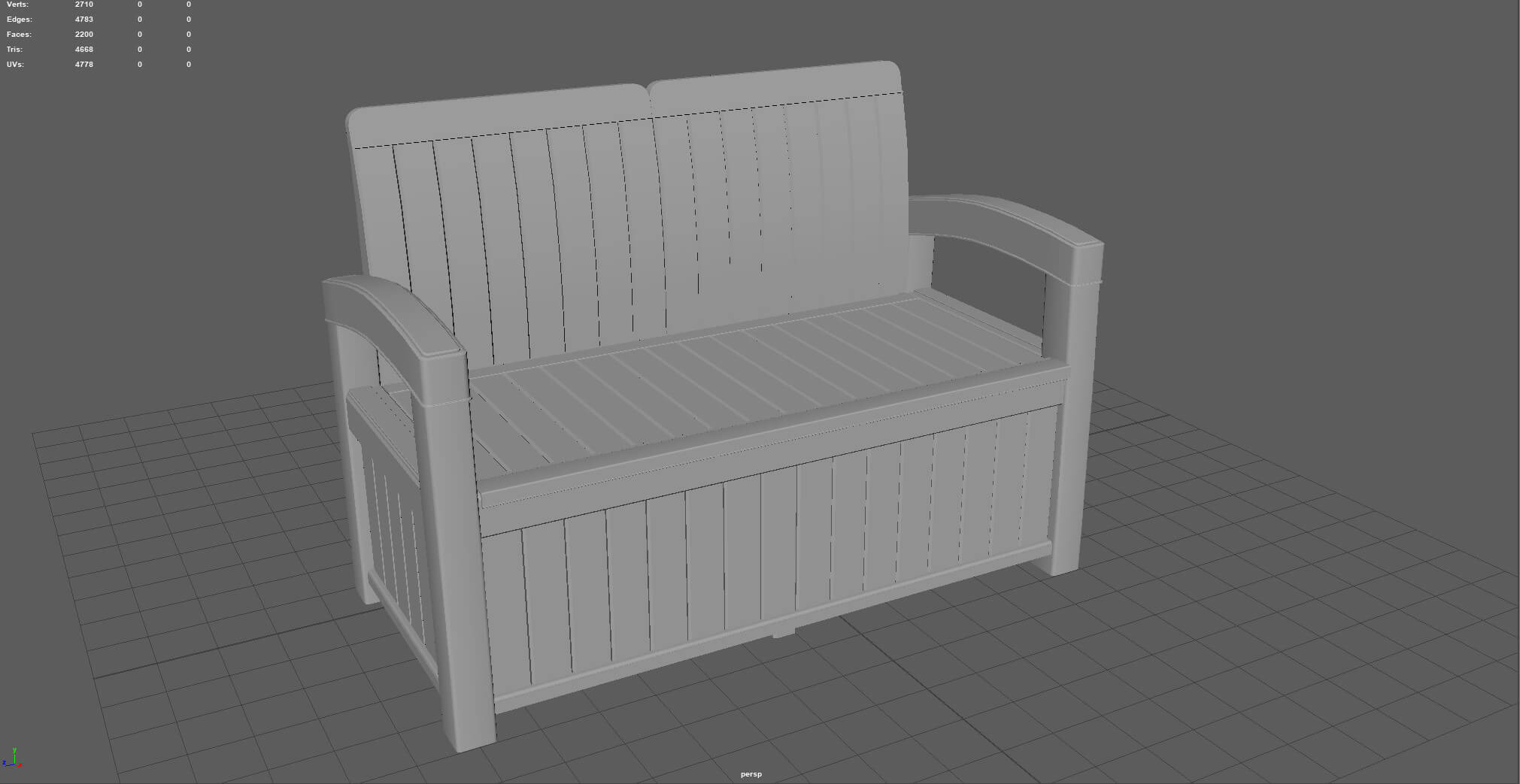 Garden Bench - 3D Model by alenfsl