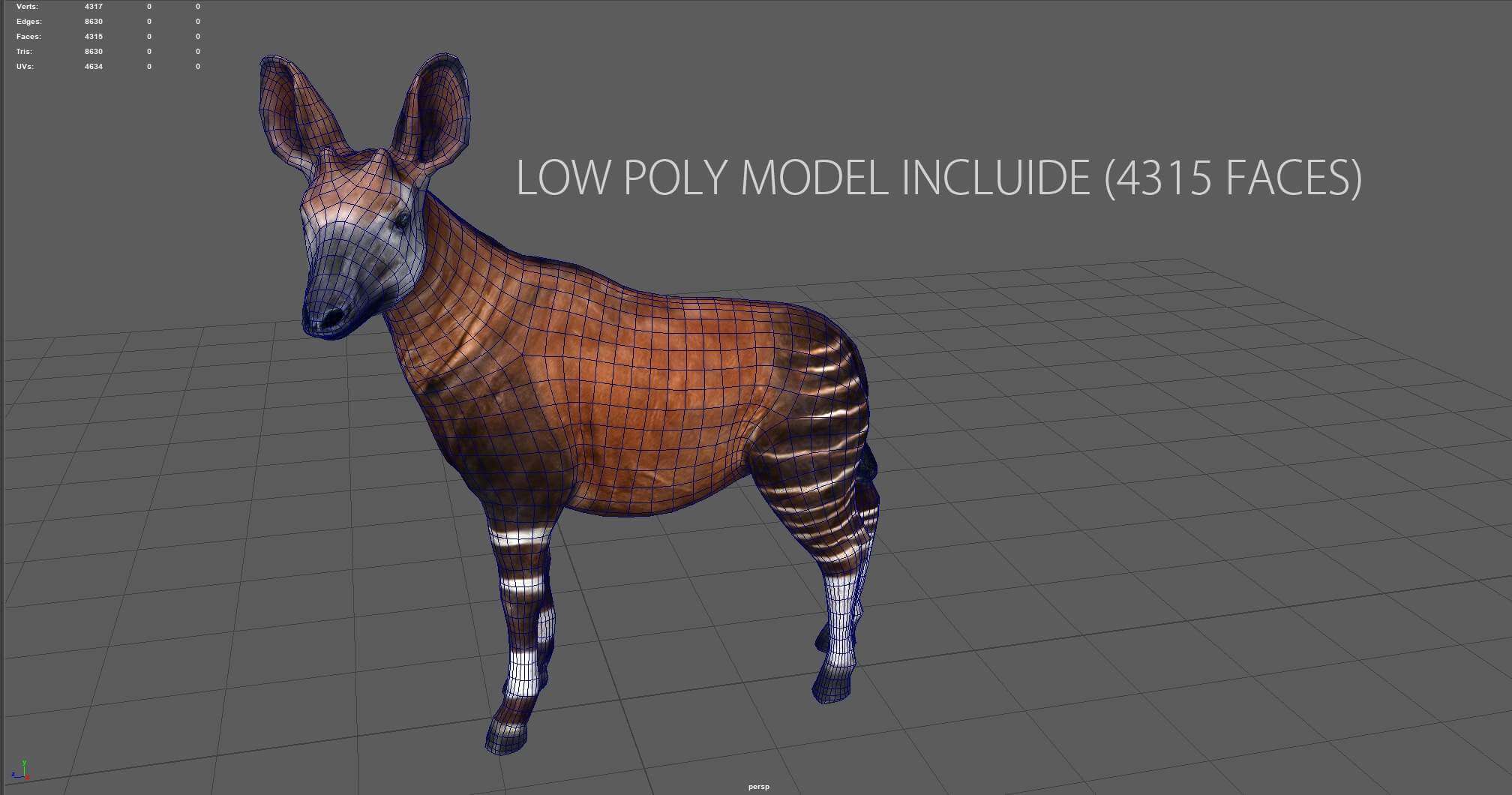 Okapi - 3D Model by alenfsl