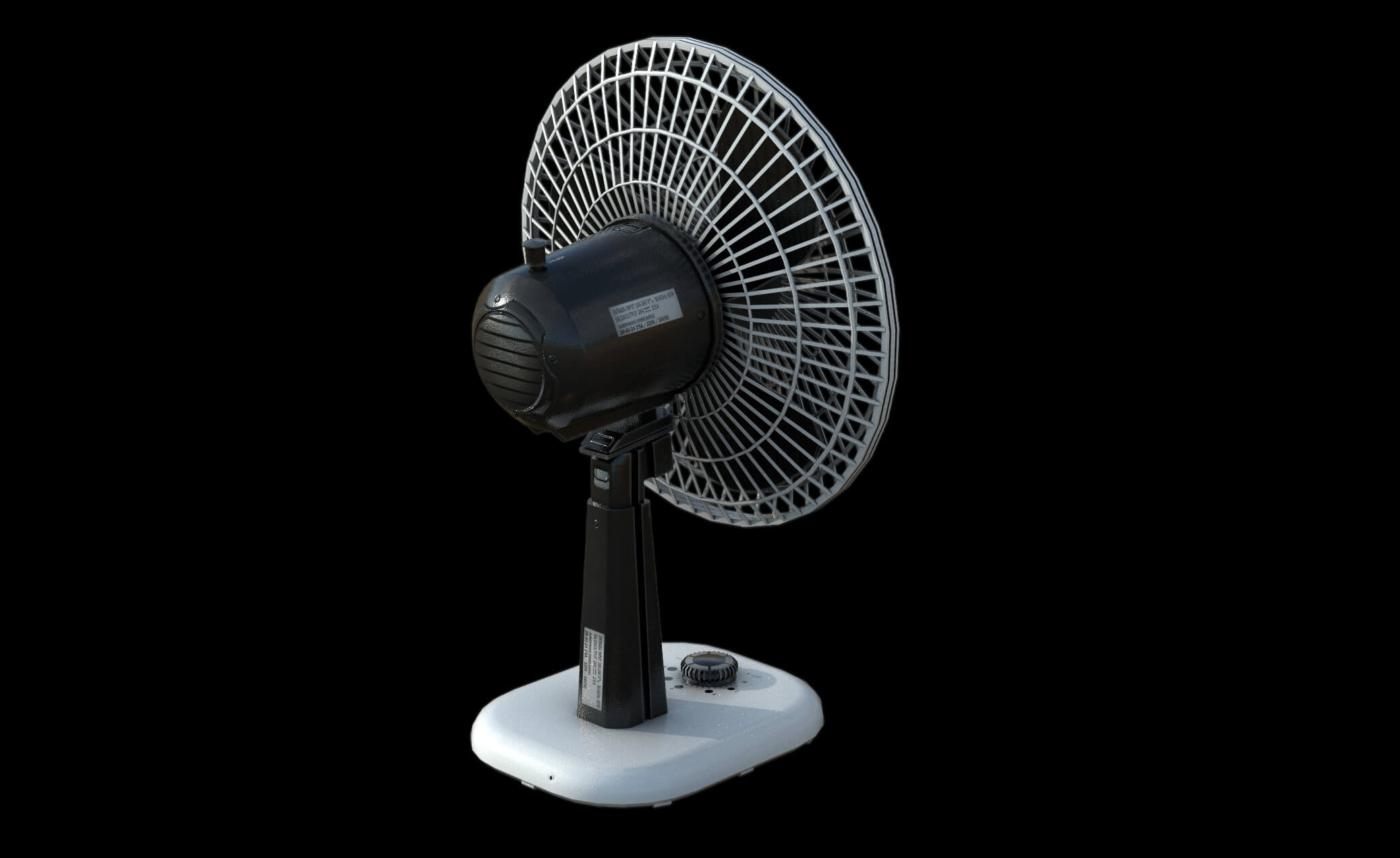 Porteibe Table Fan 3D Model by alenfsl