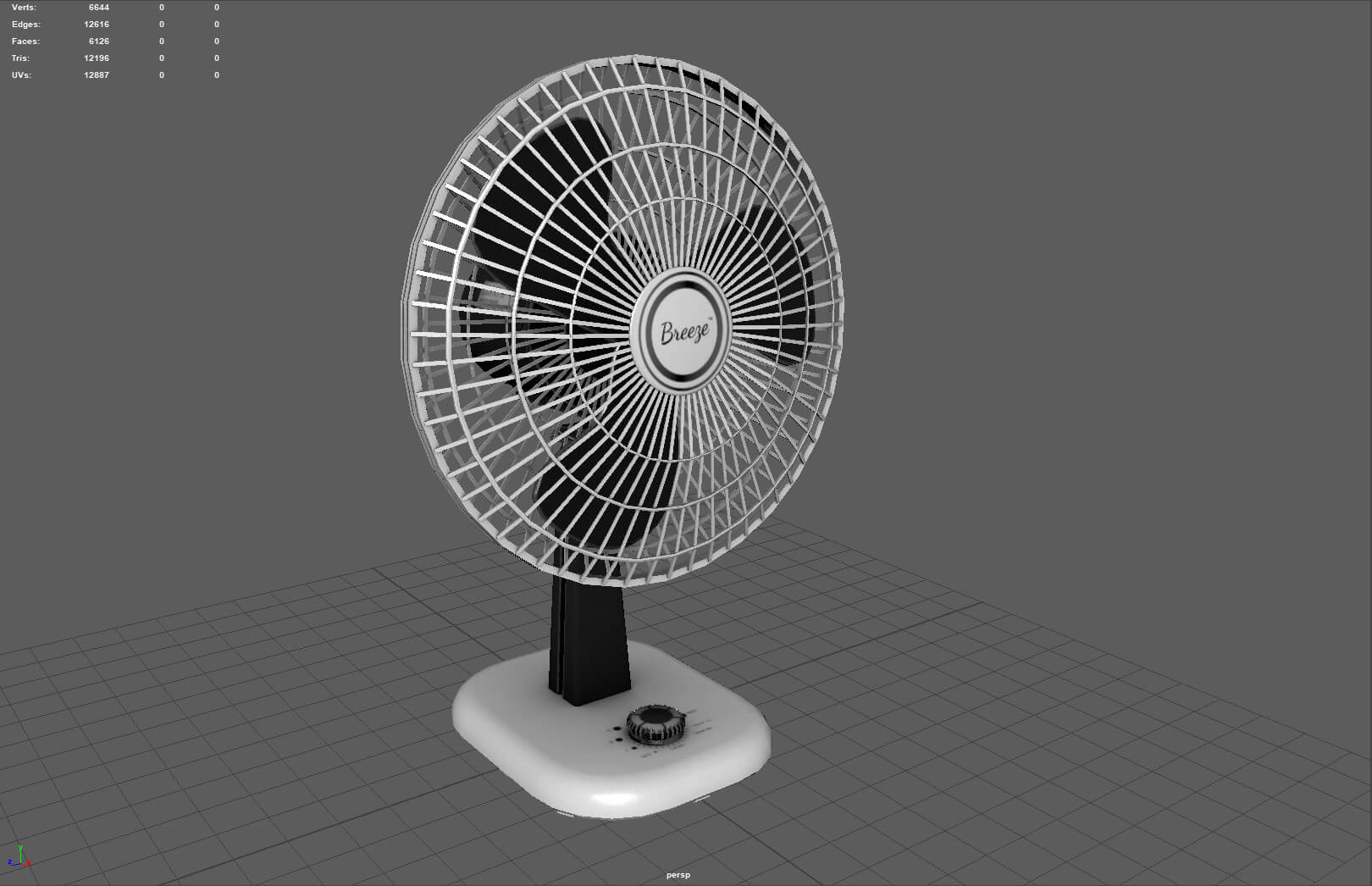 Porteibe Table Fan - 3D Model by alenfsl