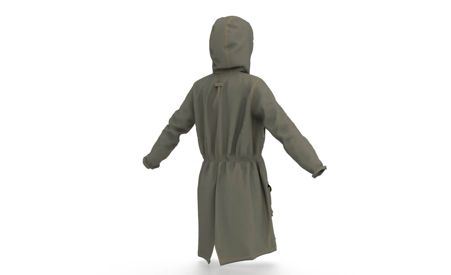 Trench Parka - 3D Model by alenfsl