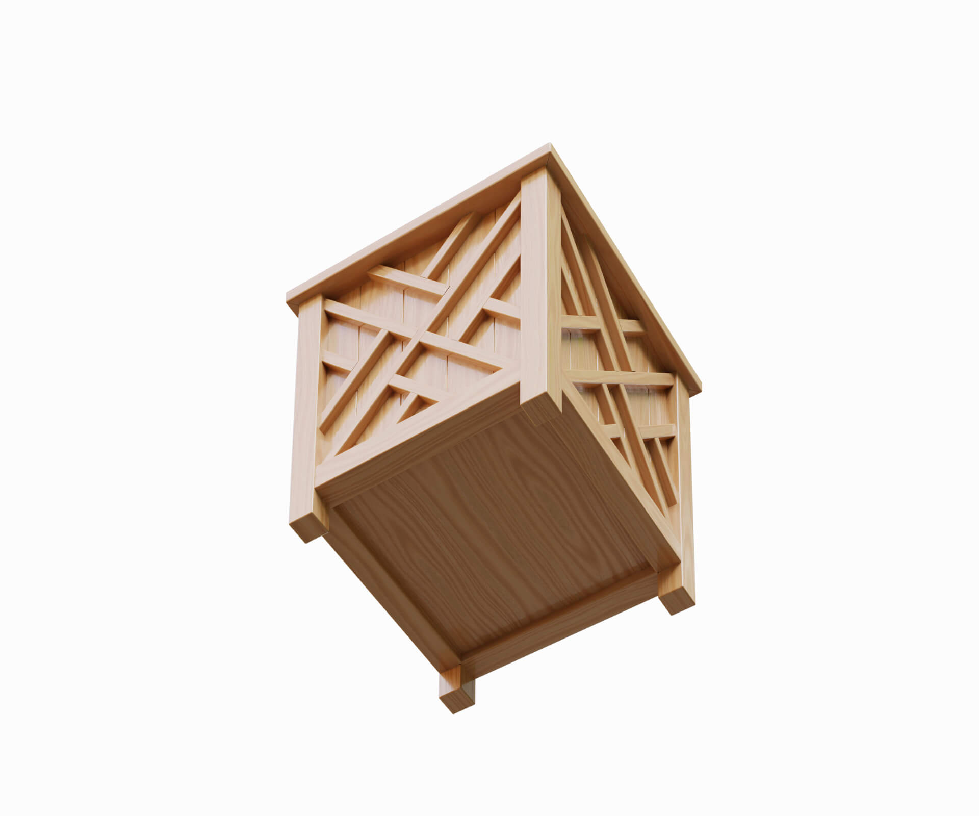 Wooden Flower Box - 3D Model by AleoPix