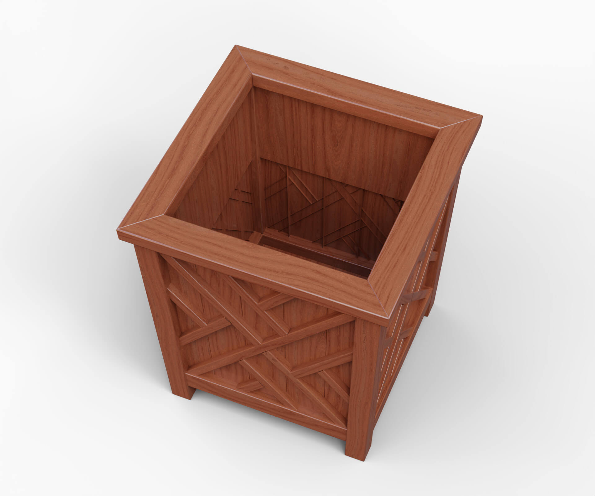 Wooden Flower Box - 3D Model by AleoPix