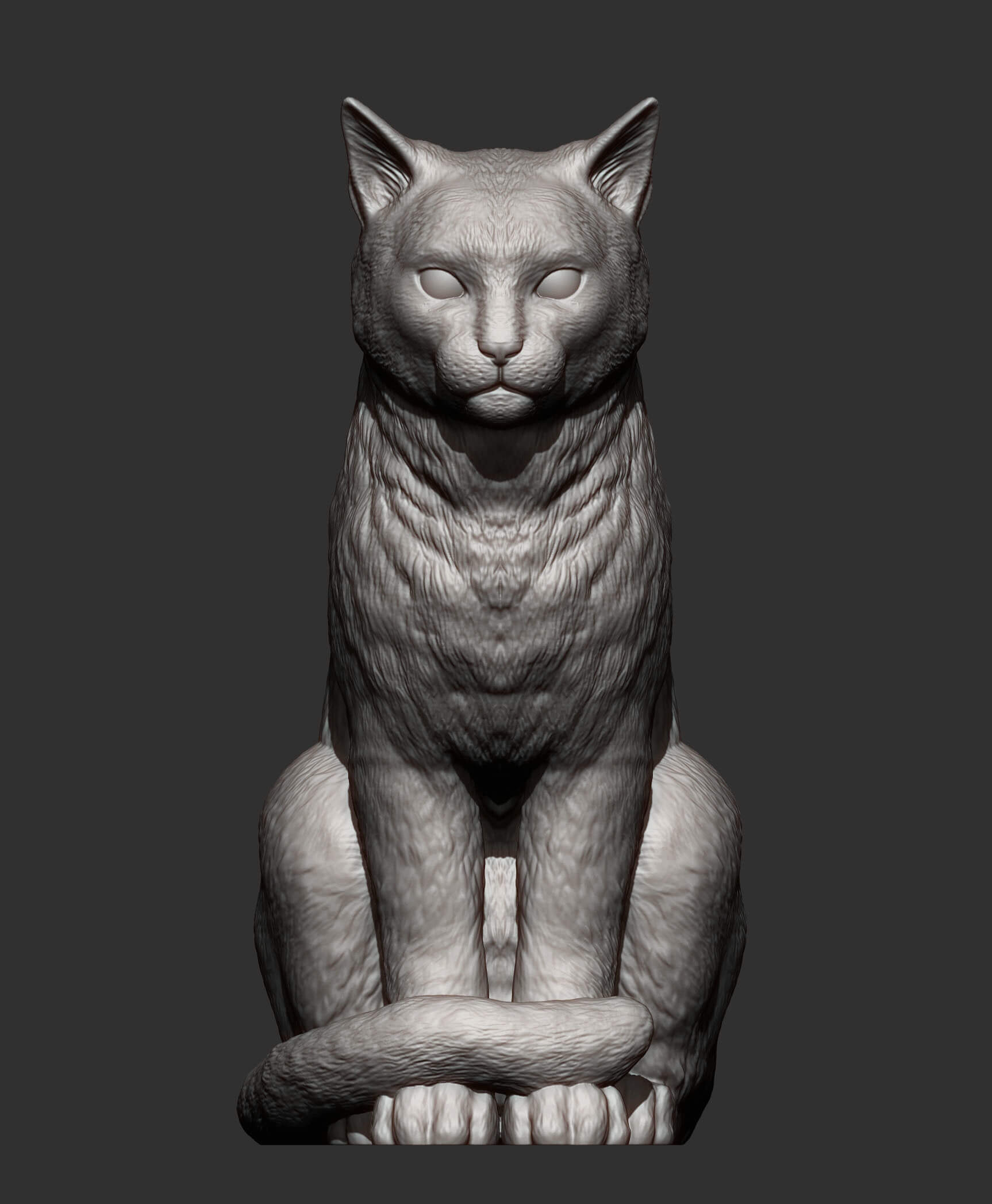 Cat Is Sitting - 3D Model by Alexander3dart