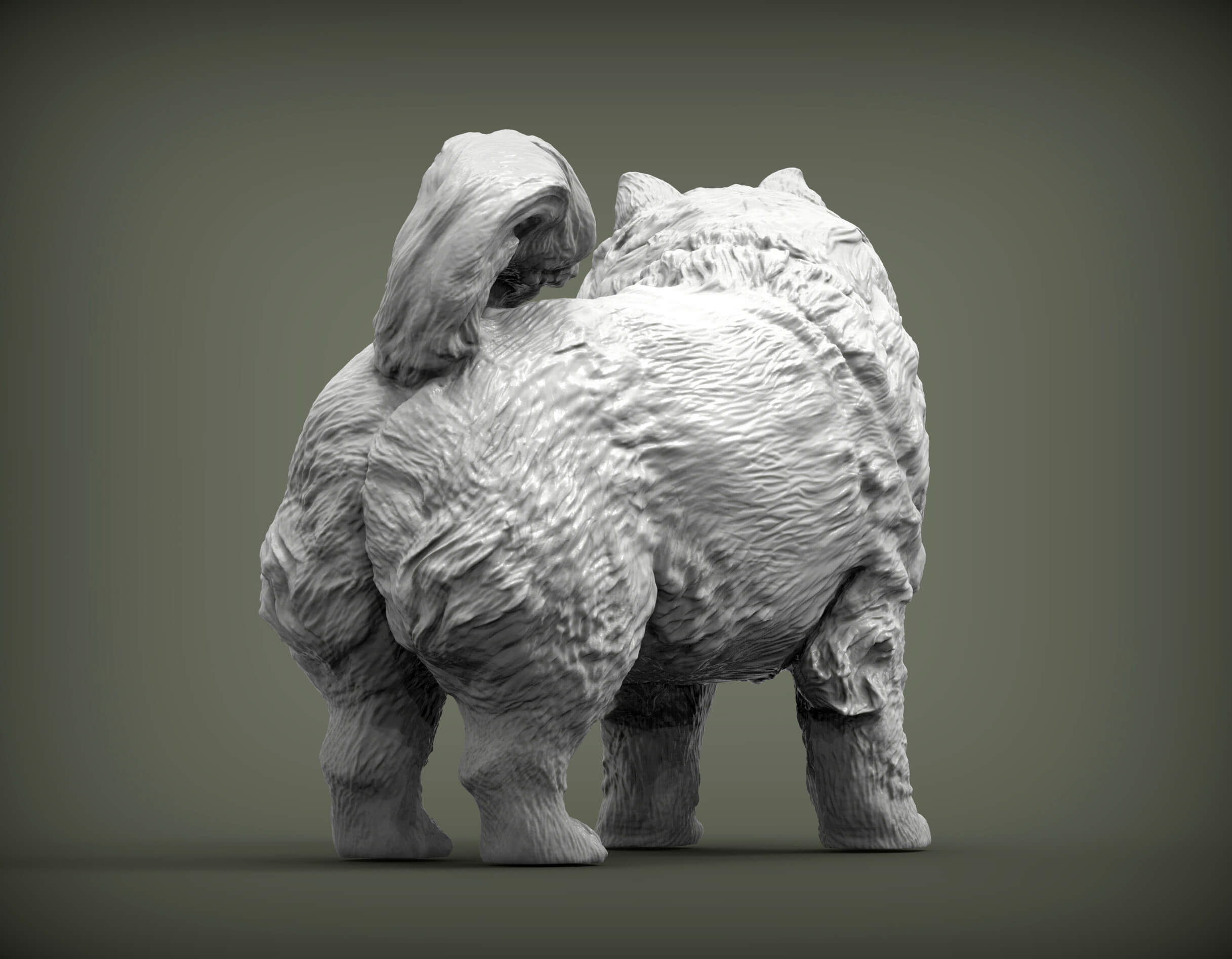 Chow Chow Statue of Dog 3D Print Model by Alexander3dart