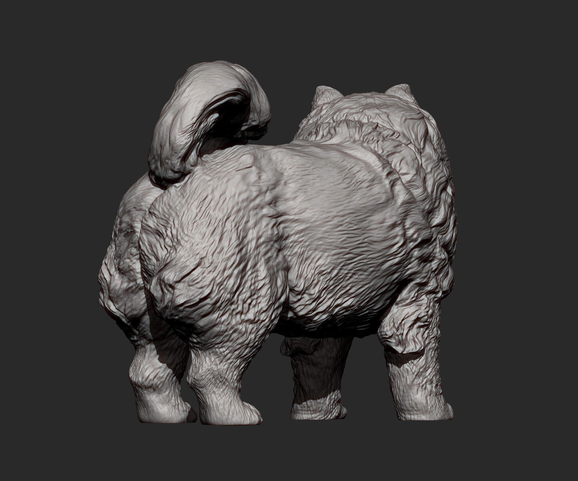 Chow Chow Statue of Dog 3D Print Model by Alexander3dart