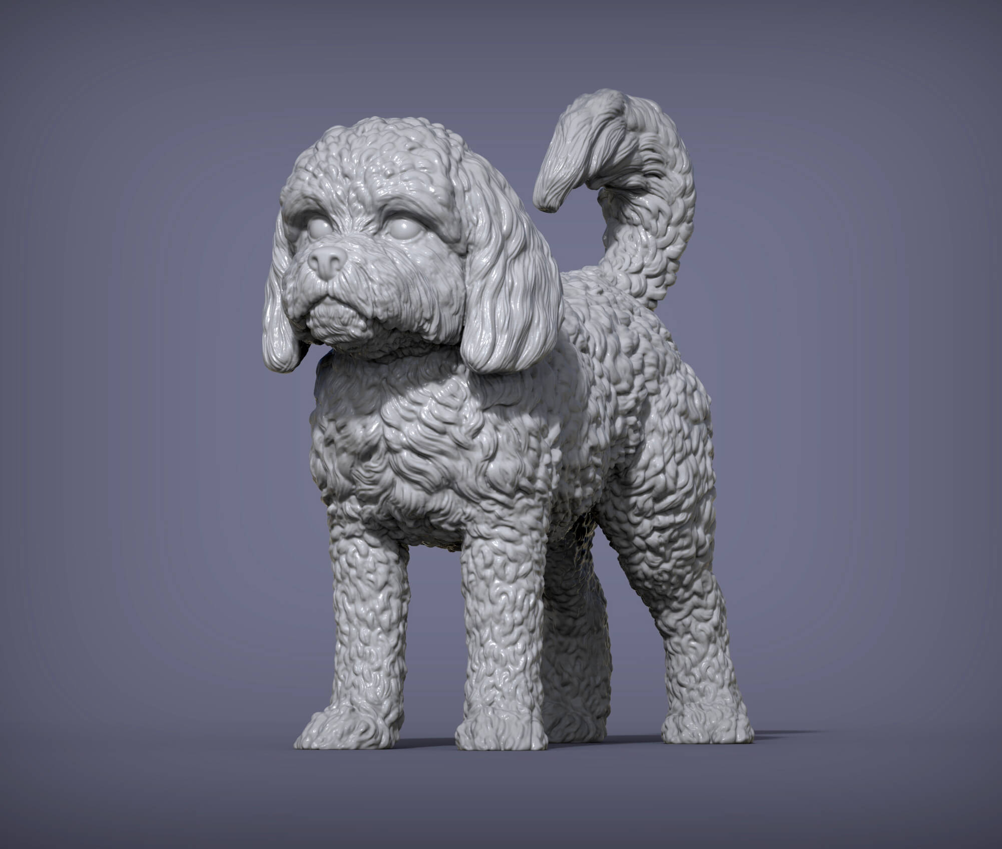 Cockerpoo 3D Print Model by Alexander3dart