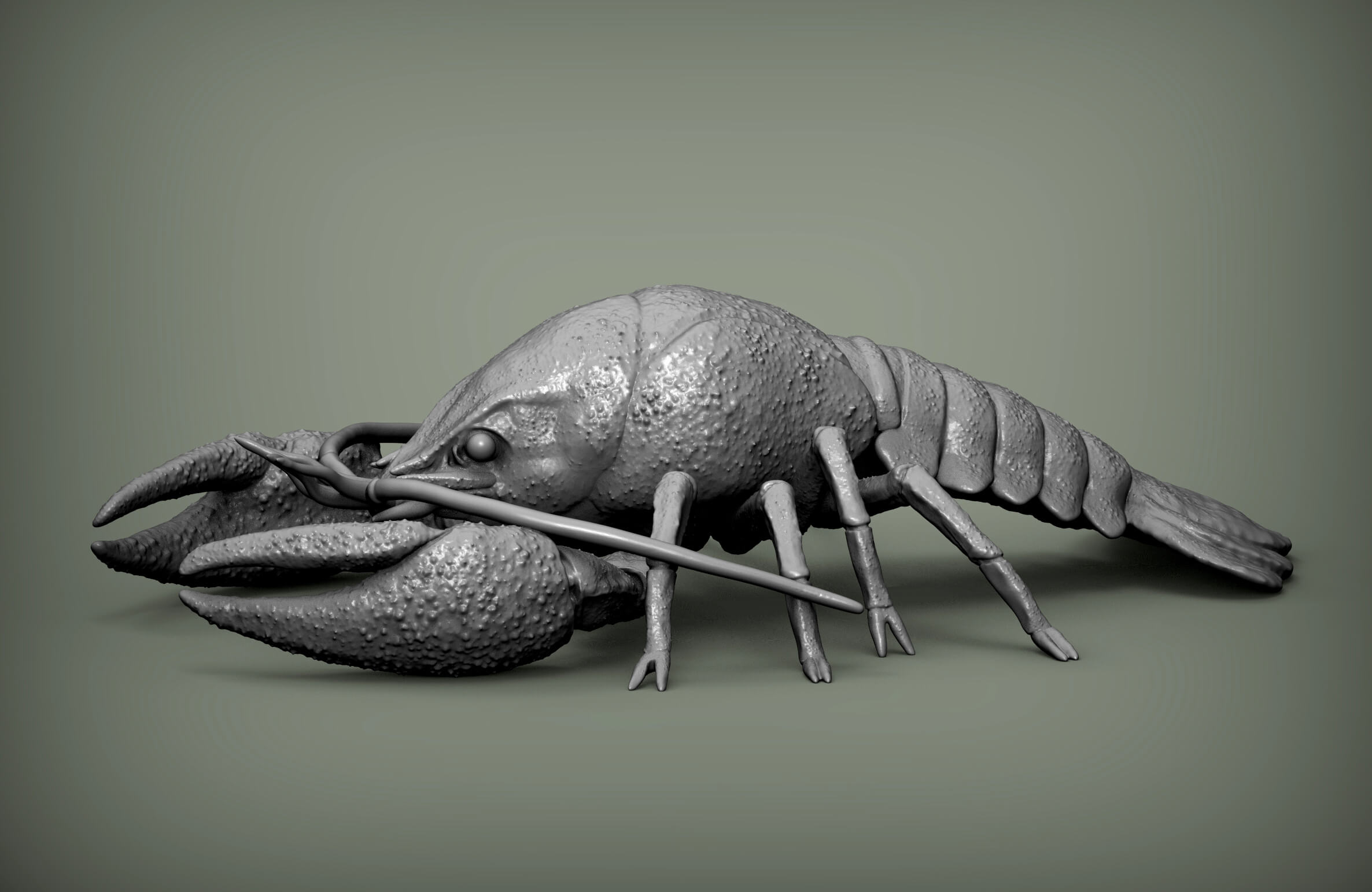Crayfish Sculpture - 3D Model by Alexander3dart