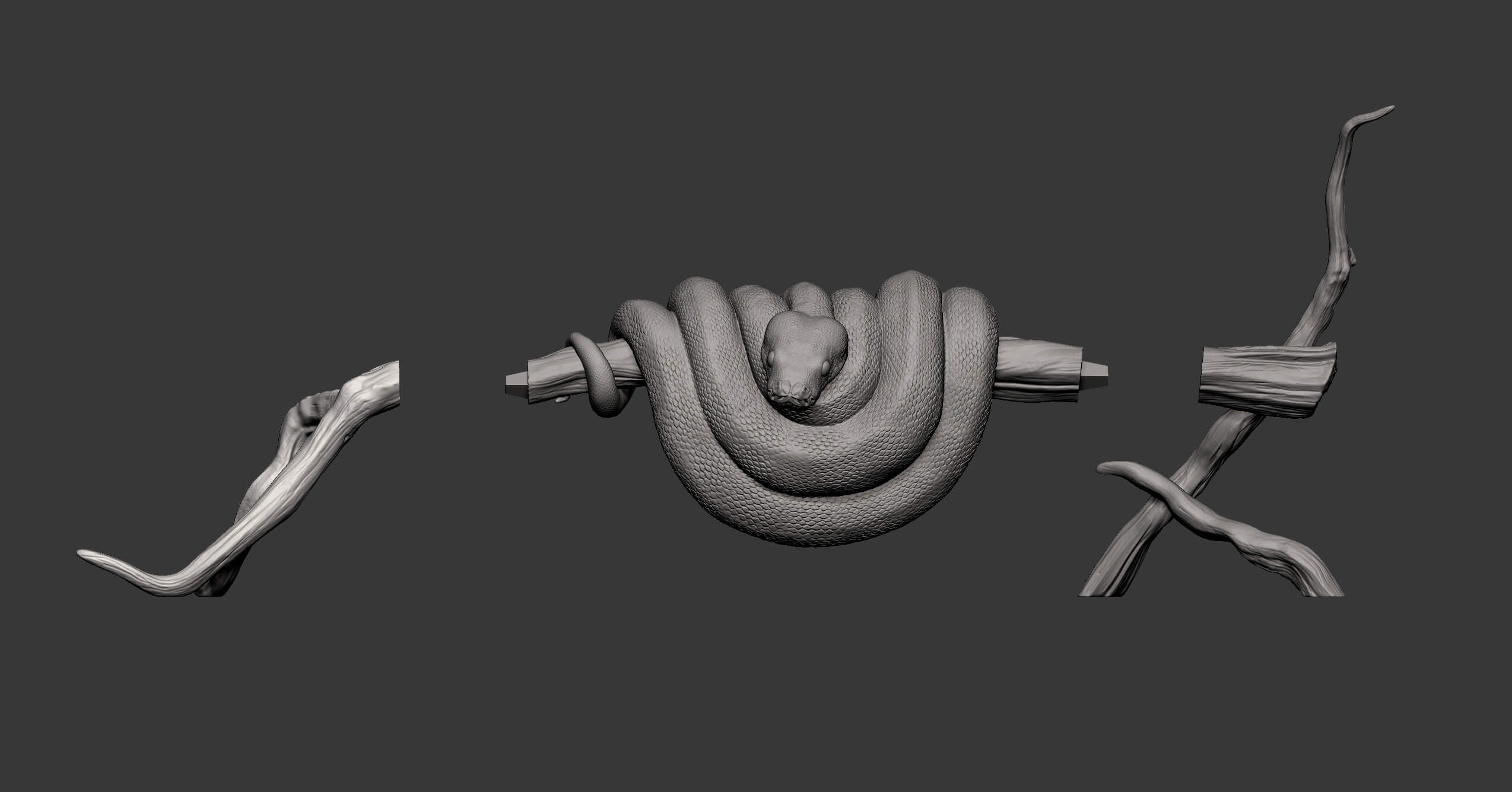 Green Tree Python - 3D Model by Alexander3dart