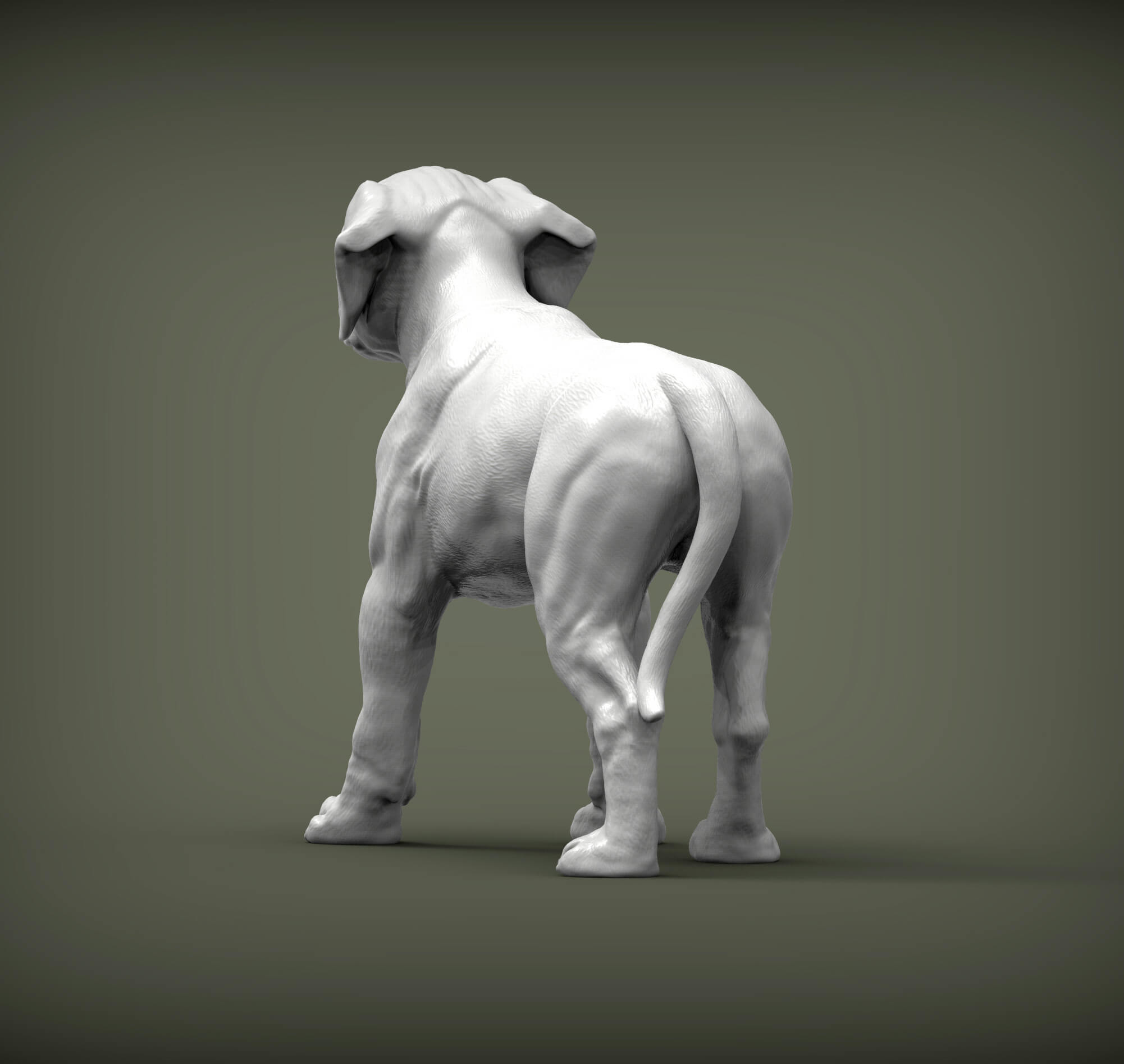 Rhodesian Ridgeback Ridge Rendering Puppy Rhodesian Ridgeback Standing - 3D Print Model by Alexander3dart