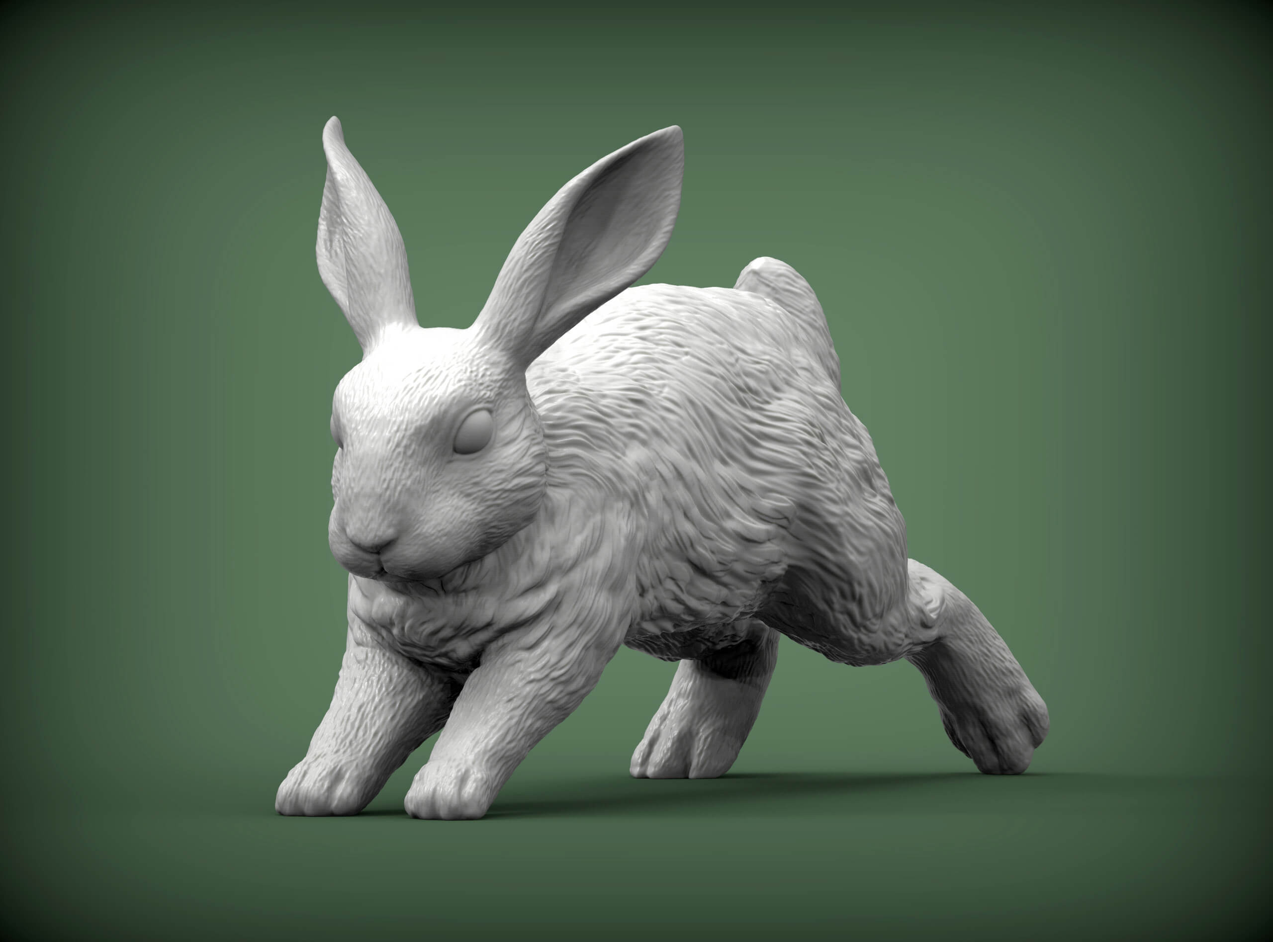 Rabbit Running - 3D Model by Alexander3dart