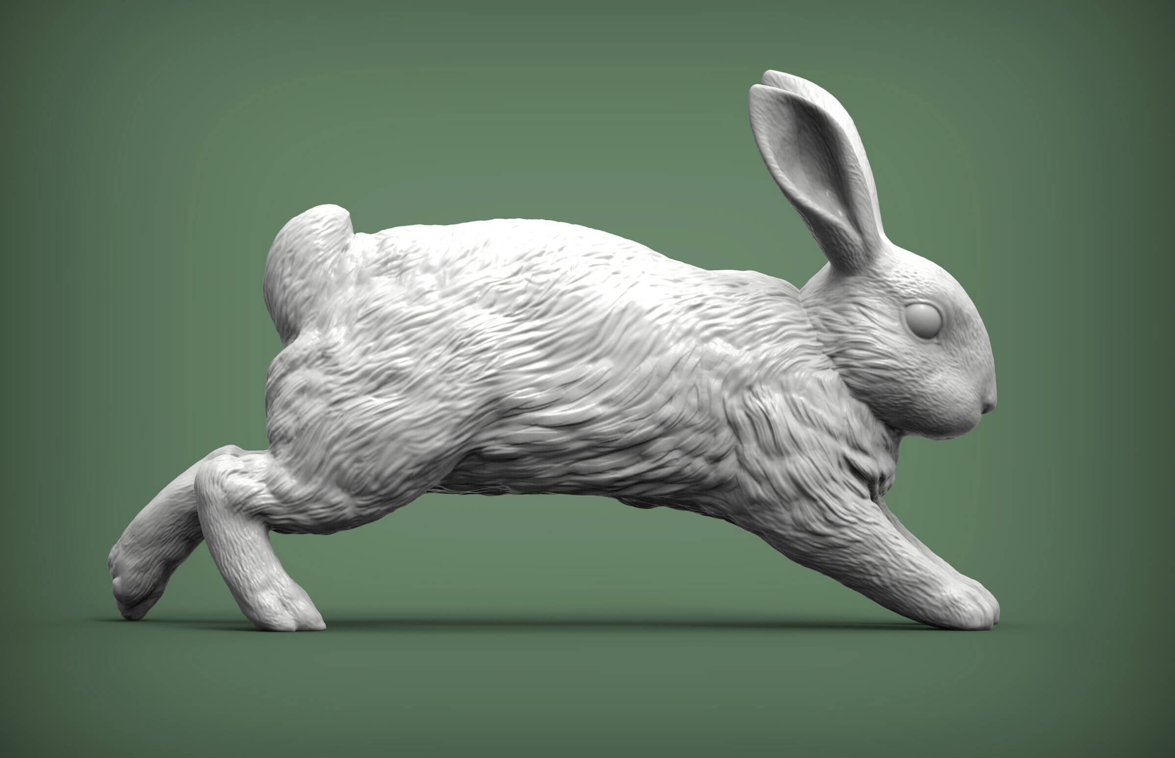 Rabbit Running - 3D Model by Alexander3dart