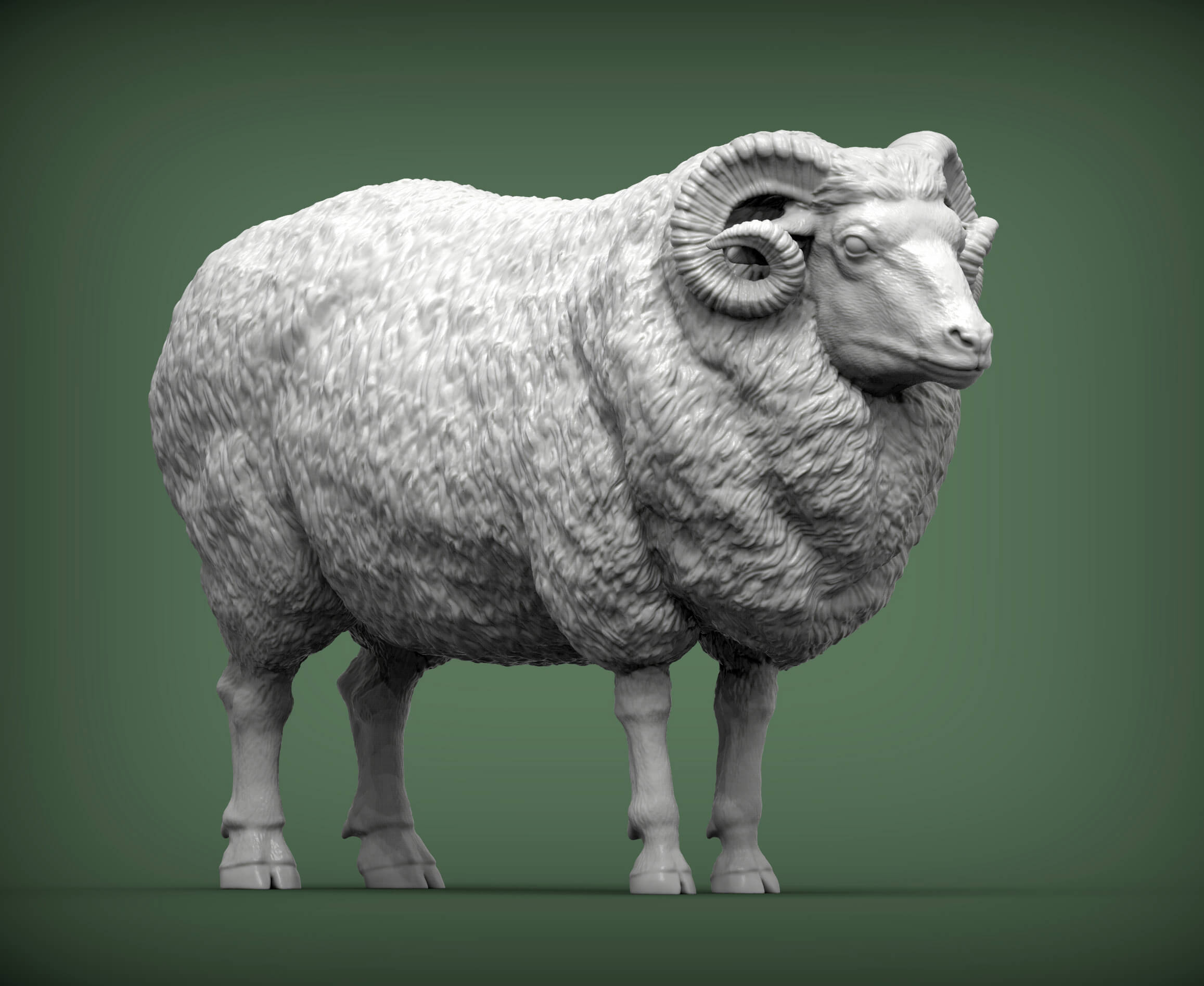 Ram 3D Print Model by Alexander3dart