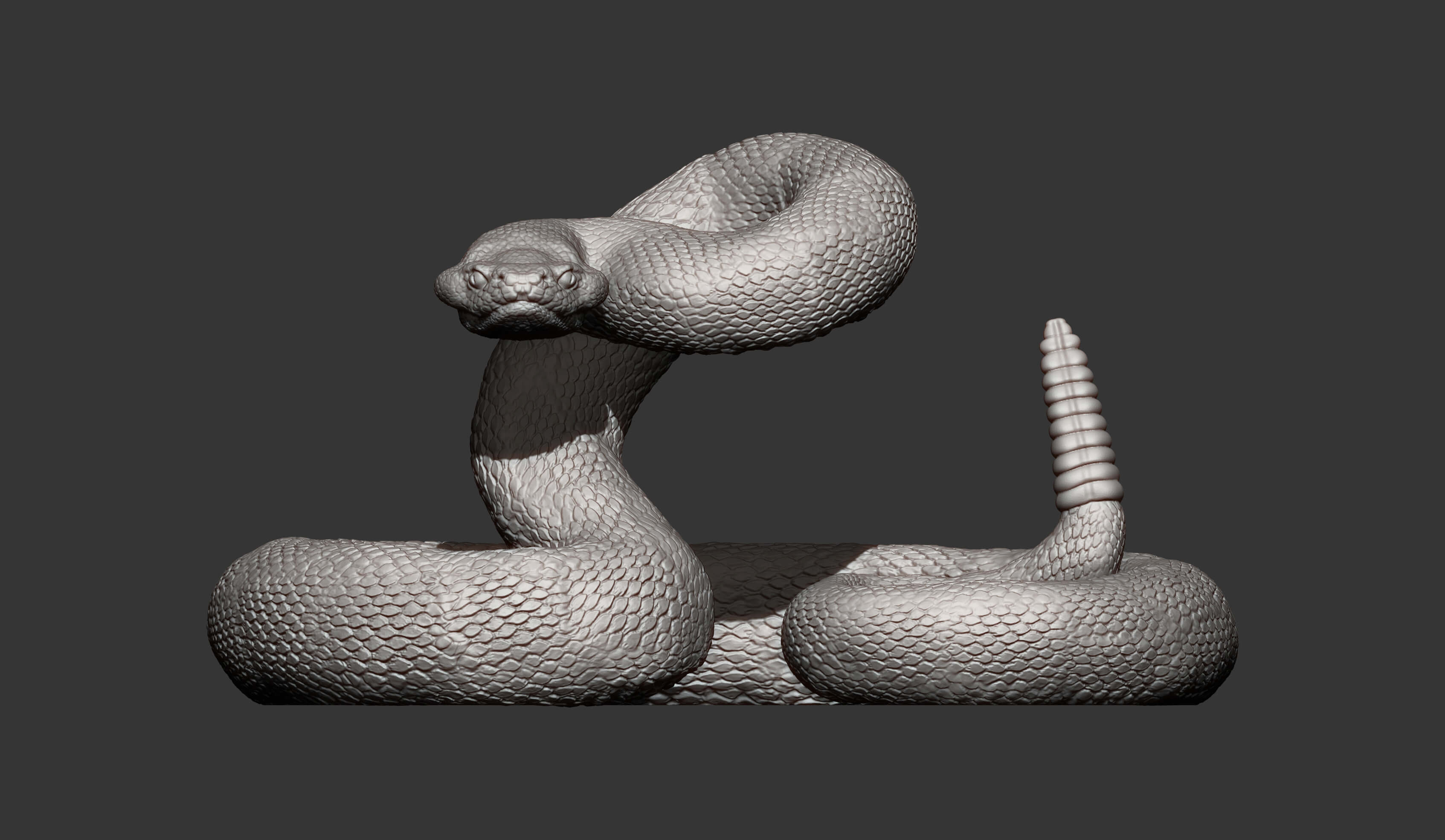 Rattlesnake Snake 3D Print Model by Alexander3dart