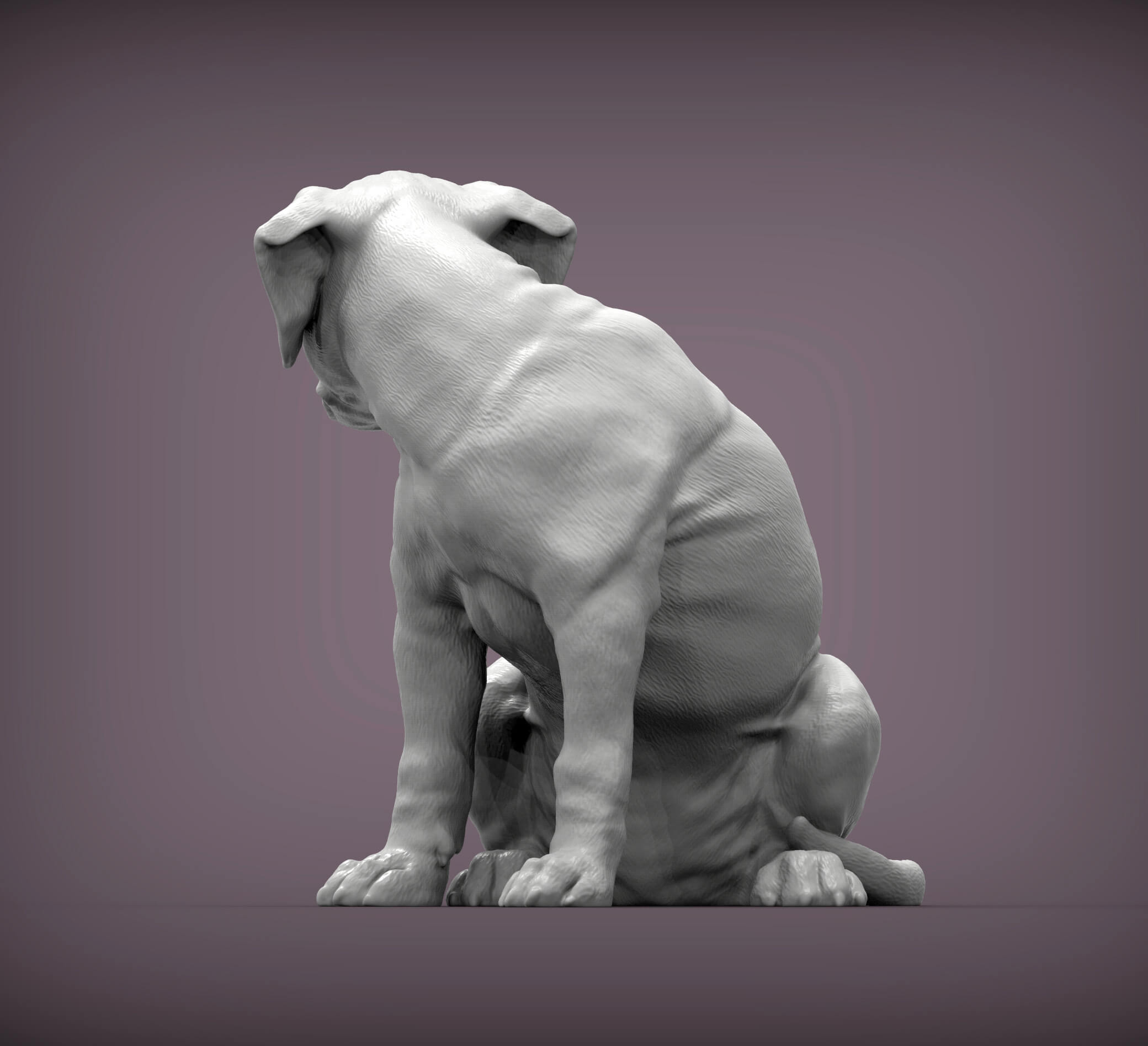 Rhodesian Ridgeback Puppy Looking Back 3D Print Model by Alexander3dart