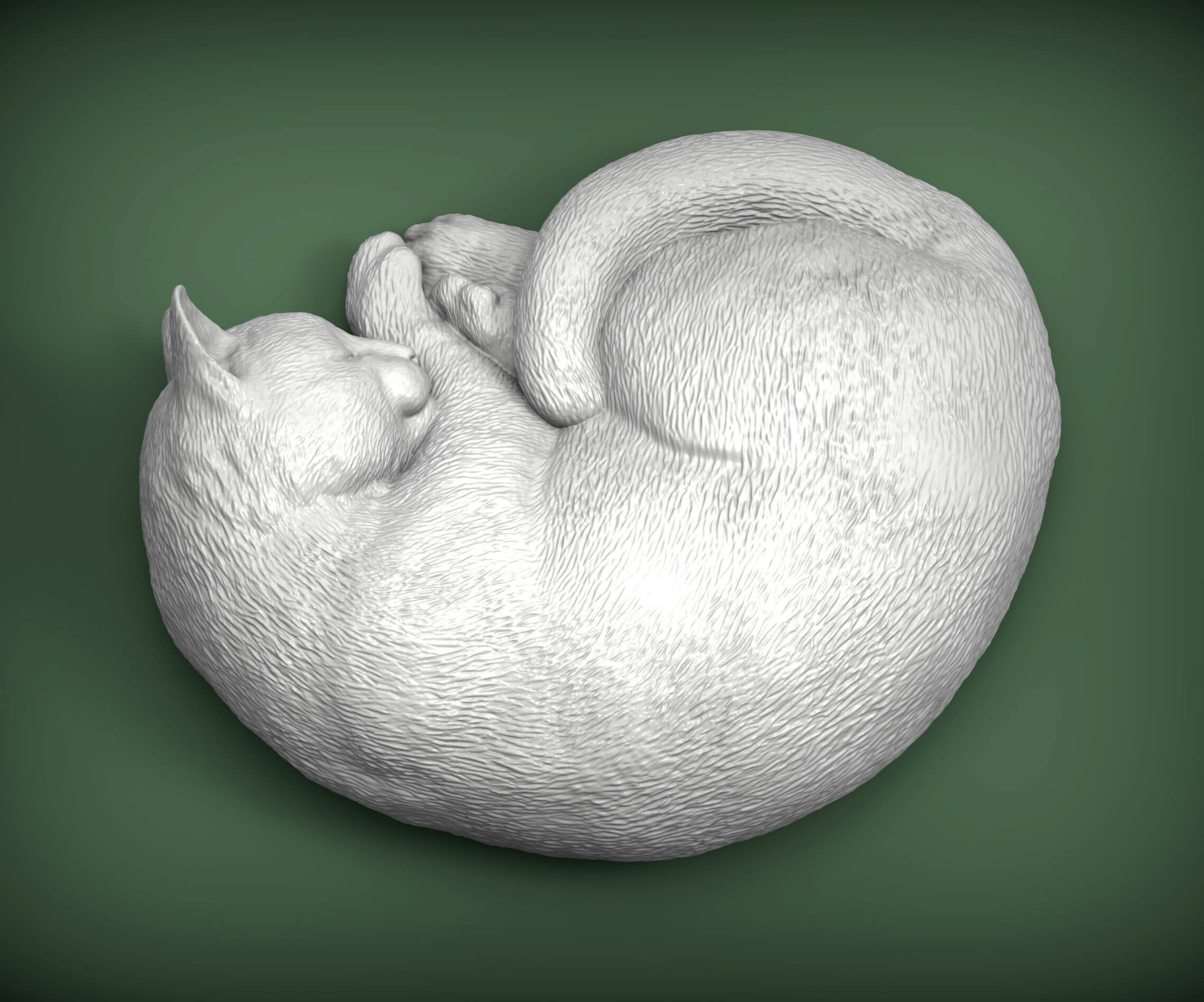 Sleeping Cat - 3D Model by Alexander3dart