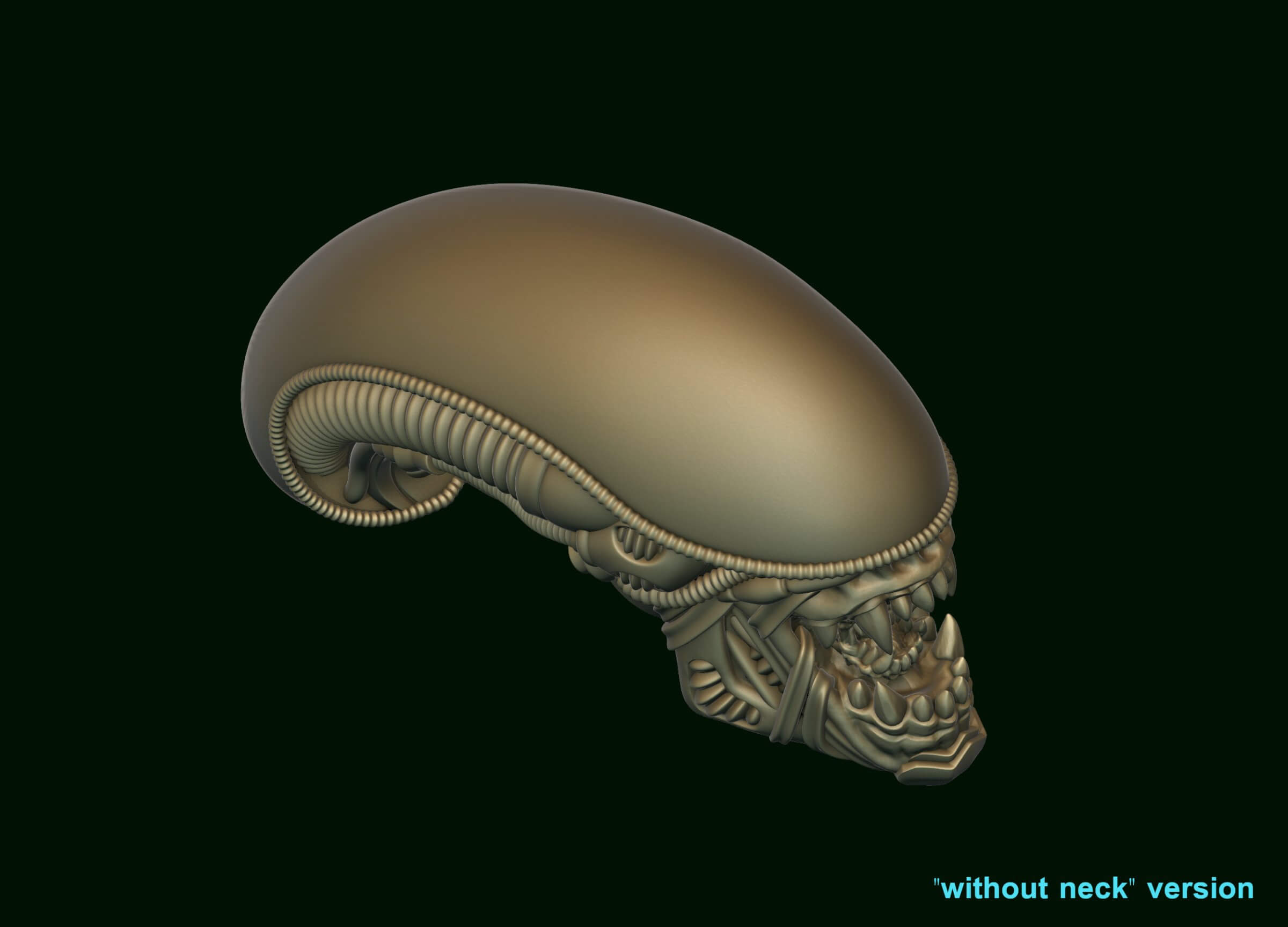 Xenomorph Alien Biomechanical Head - 3D Model by alexkovalev