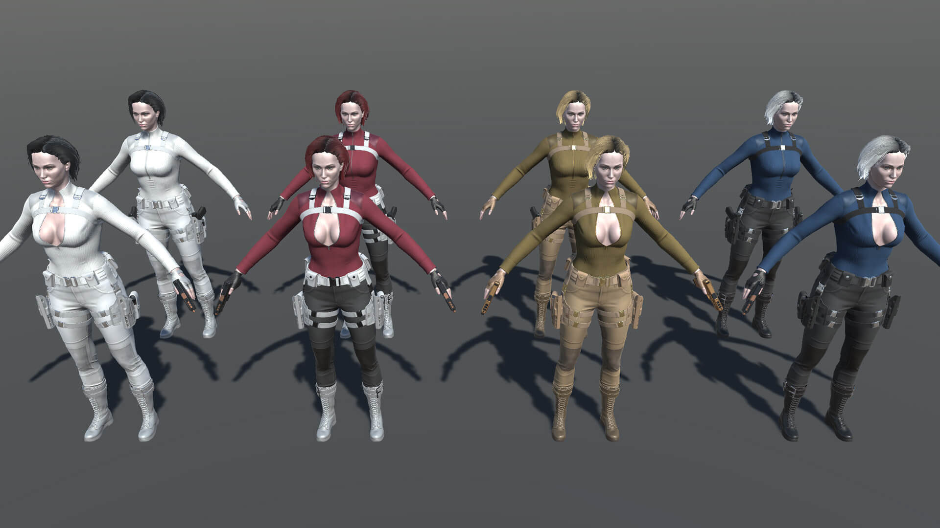 Spy Girl - Game Ready 3D Model by AlexN
