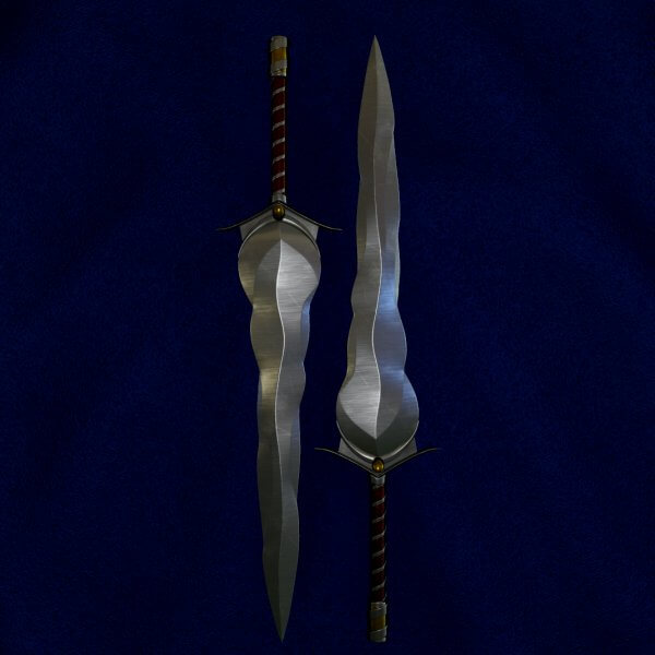 3d Low Poly Model Ice Sword 3d Render Renderhub Gallery