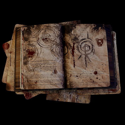 Game Ready Dark Fantasy Occult Spellbook